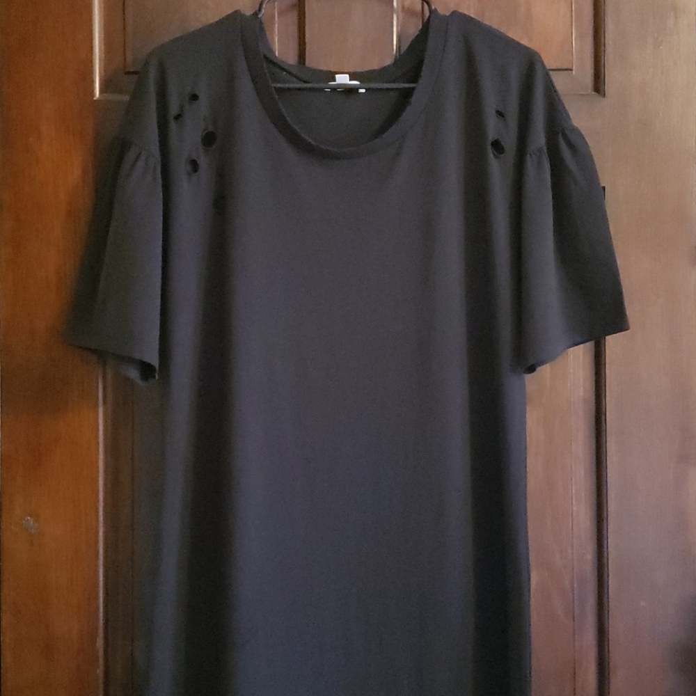 Abound Black Distressed Midi XXL Nwot - Picture 5 of 8